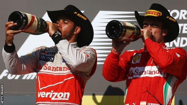 Lewis Hamilton & Fernando Alonso at the US GP