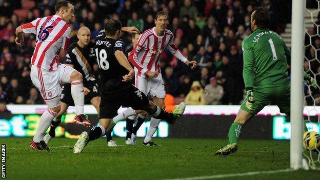 Charlie Adam (left) scores against Fulham