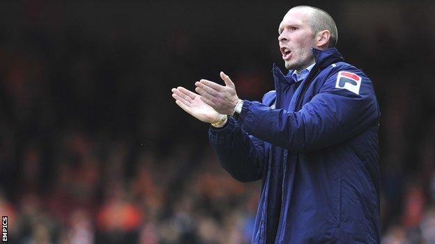 Blackpool manager Michael Appleton