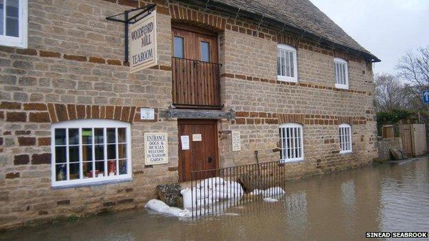 Flooding at the Woodford Mill tea room