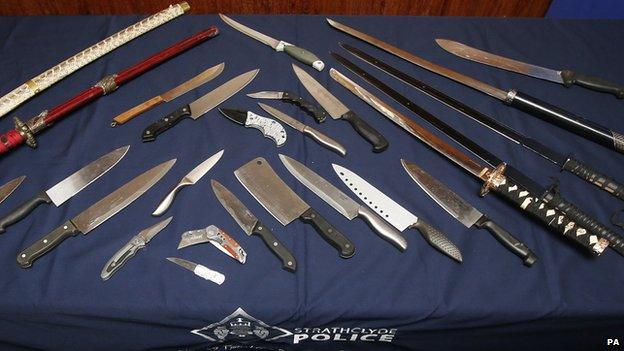 Seized knives