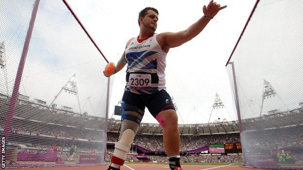 Aled Sion Davies won Paralympic gold at London 2012 in the F42 discus