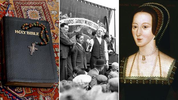 Bible, speaker at trade union rally, Anne Boleyn