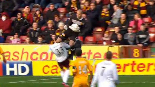 Darren Randolph clashes with Callum Paterson