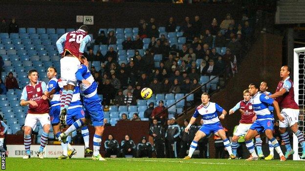 Christian Benteke scores for Aston Villa