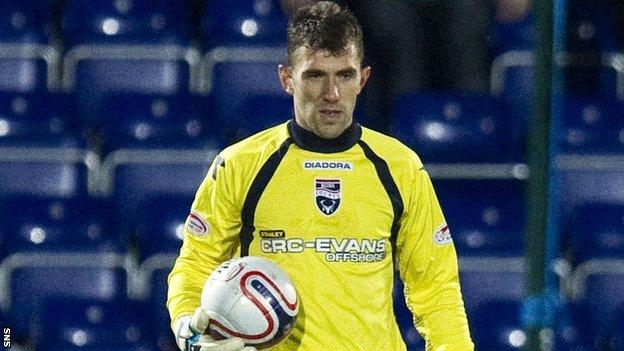 Ross County goalkeeper Mark Brown