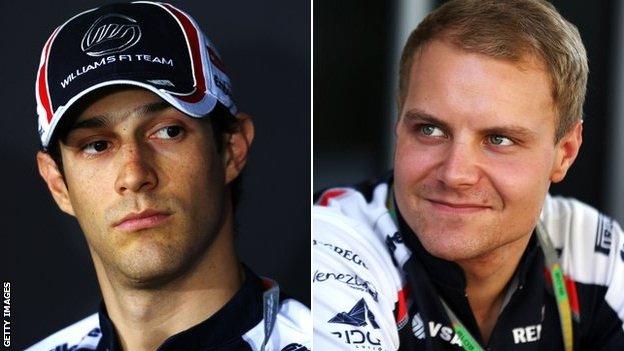 Bruno Senna and Valtteri Bottas