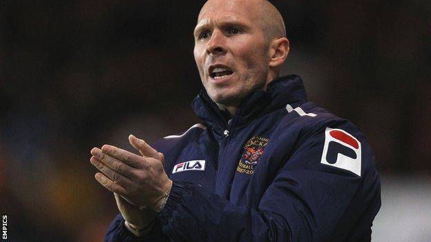 Blackpool manager Michael Appleton