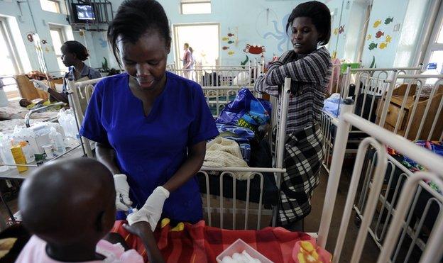 A ward at the Uganda Cancer Institute