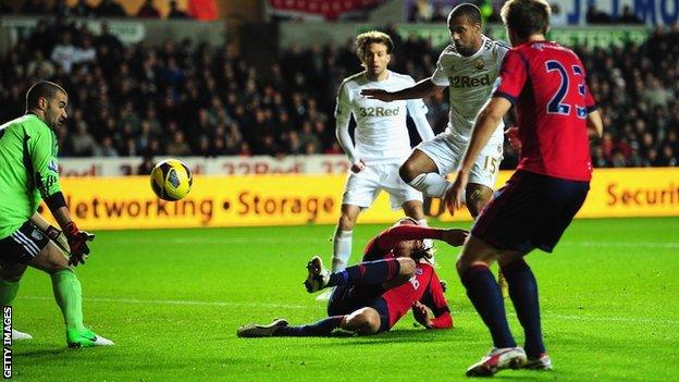 Wayne Routledge scores for Swansea