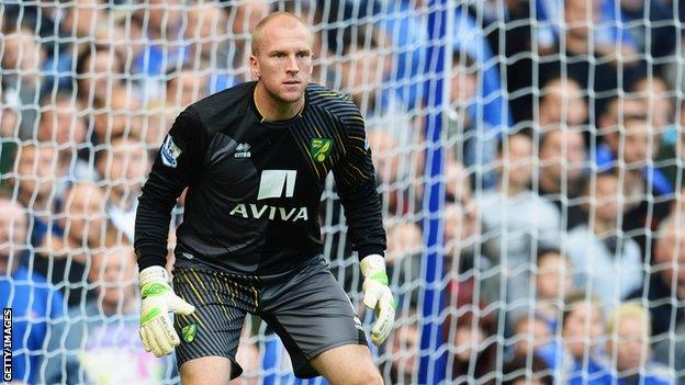 Norwich goalkeeper John Ruddy