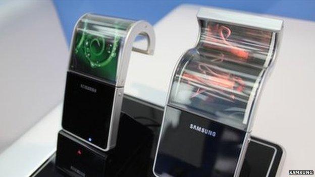 Samsung flexible phones prototypes