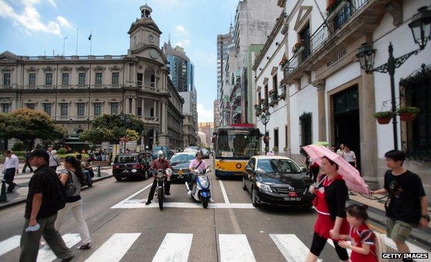 Street scene in Macau