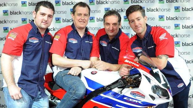 Michael Dunlop, John McGuinness, Michael Rutter and Simon Andrews