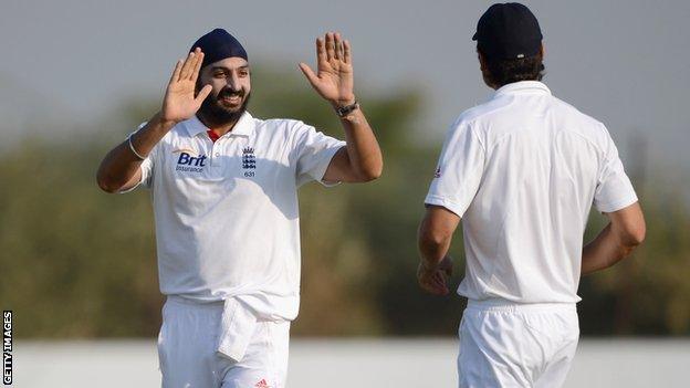 Monty Panesar and Alastair Cook