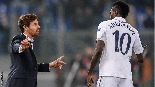 Andre Villas-Boas and Emmanuel Adebayor