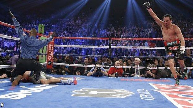 Juan Manuel Marquez celebrates