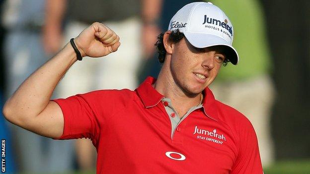 Rory McIlroy has been awarded the 2012 Golf Writers' Trophy