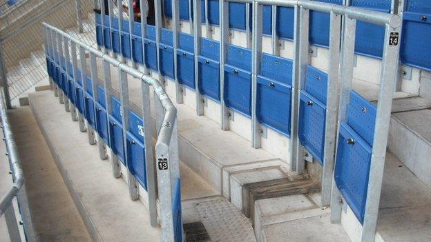 Example of safe standing areas