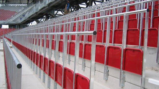 Example of safe standing areas