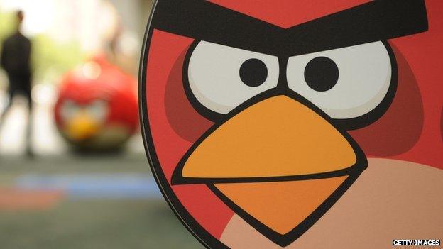 A bird from Angry Birds