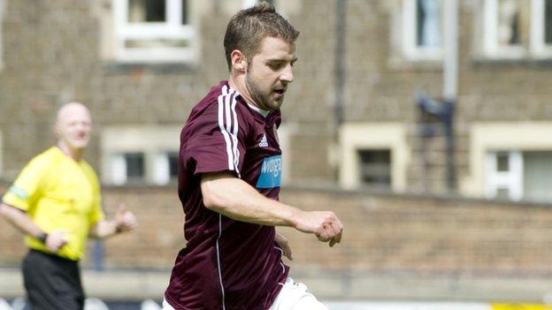 Hearts midfielder Scott Robinson