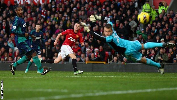 Tom Cleverley scores for Manchester United against Sunderland