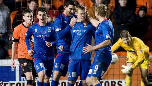 Inverness hit back from 3-0 down to lead briefly at Tannadice