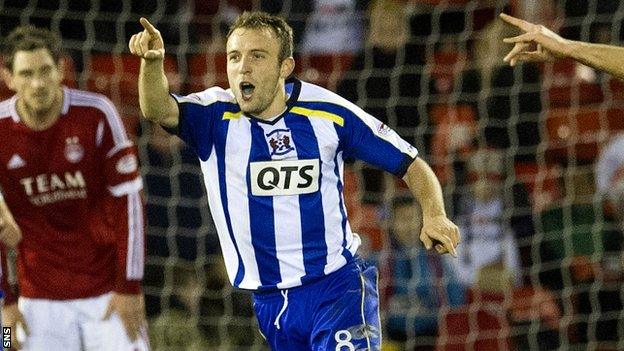 Liam Kelly netted twice for Kilmarnock at Pittodrie