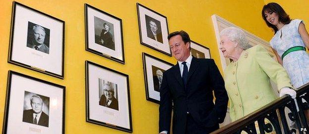 The Queen, pictured on a visit to Downing Street in June 2011