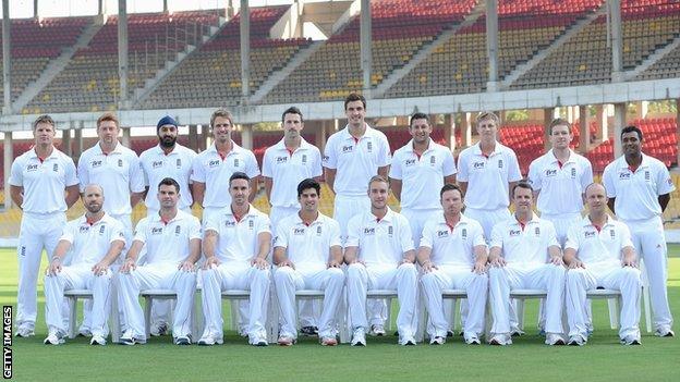 England's touring squad