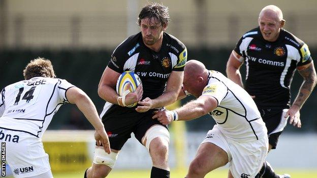 Aly Muldowney in possession for Exeter Chiefs