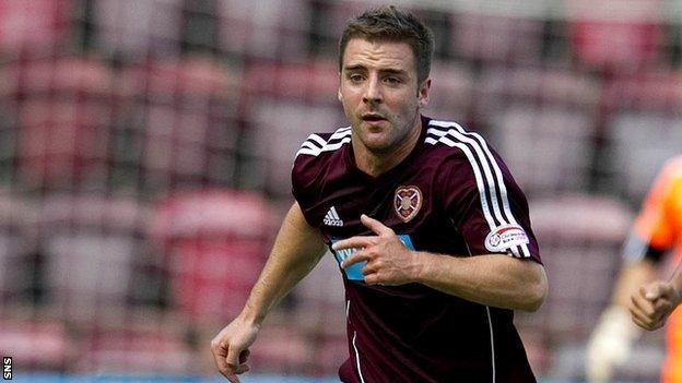 Hearts midfielder Scott Robinson