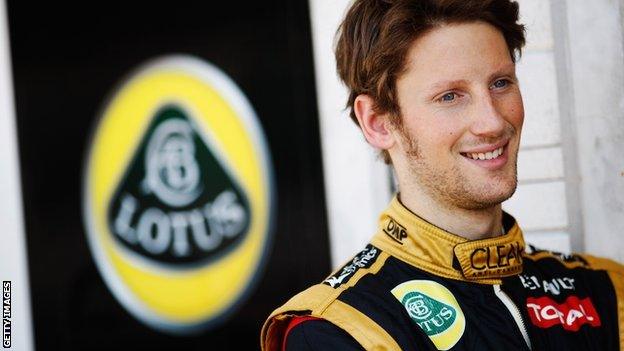 Lotus driver Romain Grosjean