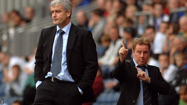 Mark Hughes (left) and Harry Redknapp (right)