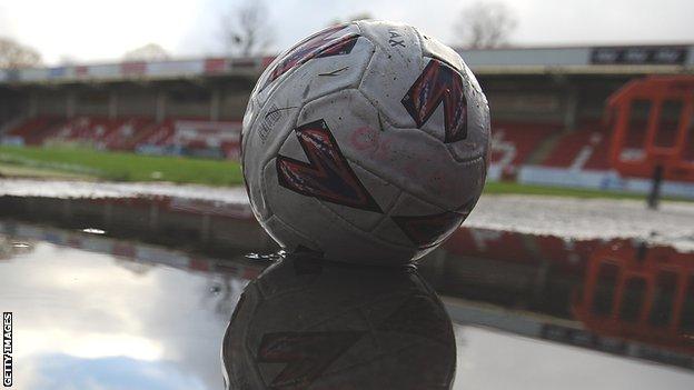 Waterlogged pitch