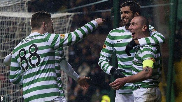 Scott Brown (right) opened the scoring for Celtic