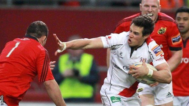 Adam D'Arcy in action against Munster