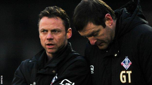 Paul Dickov and Gerry Taggart