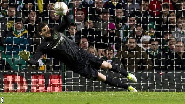 Celtic goalkeeper Fraser Forster