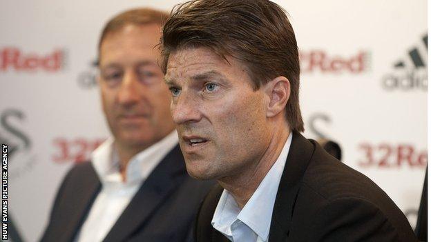 Huw Jenkins with Michael Laudrup