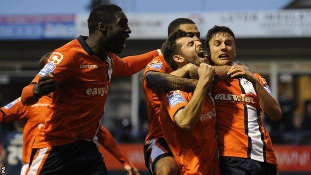 Luton celebrate