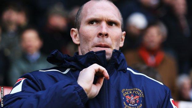 Blackpool manager Michael Appleton