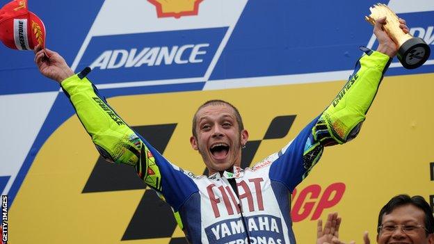 Valentino Rossi wins in Malaysia in 2010