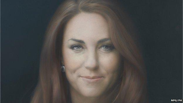 Portrait of the Duchess of Cambridge at the National Portrait Gallery in London.