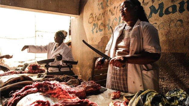 Butchers in Bangui