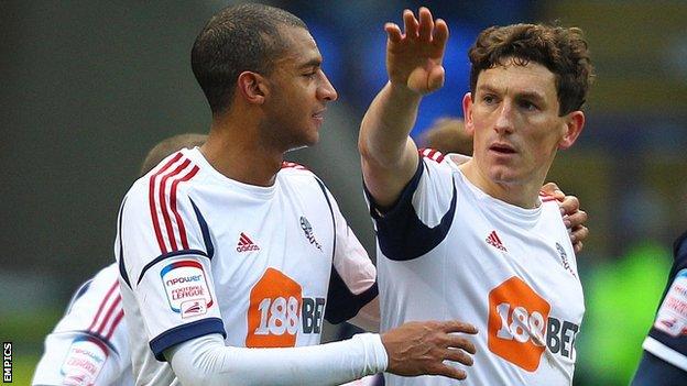 Bolton's Keith Andrews (right) celebrates his equaliser