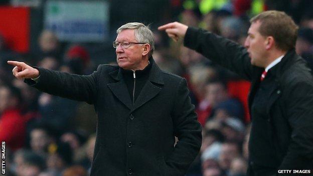 Sir Alex Ferguson (left) and Brendan Rodgers