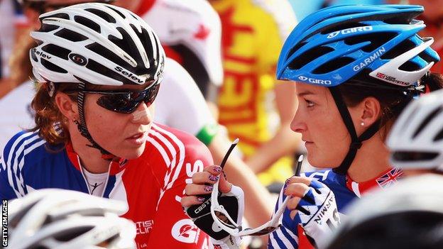 Nicole Cooke and Lizzie Armitstead