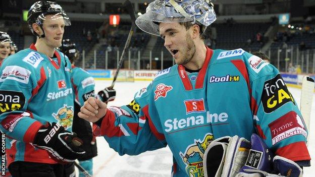 Belfast Giants netminder Garrett Zemlak